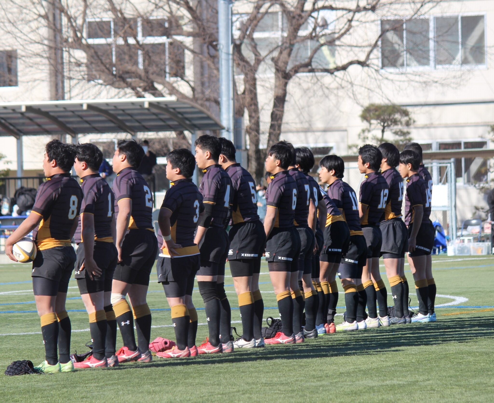 美品 慶應義塾高等学校 ラグビー部 ラガーシャツ